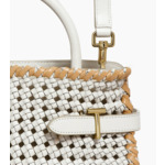 Sac à main moyen modèle Emie en cuir lisse tressé