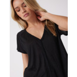 T-shirt lin Paula NOIR
