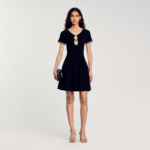 Robe en velours strassée