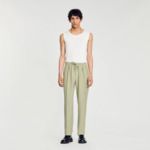 Pantalon droit élastiqué