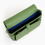 Pochette à rabat avec bandoulière amovible Lise en cuir signature T