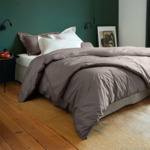 Desforges - Housse de couette en percale de coton bleu, Alcove