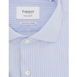 Chemise Ajustée Infroissable rayée bleue