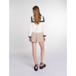 Cardigan contrasté à col