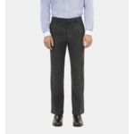 Pantalon De Costume En Coton Et Laine Gris Homme