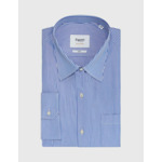 CHEMISE RAYURES POPELINE BLEU