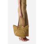 Panier Bicolore En Raphia En 100% Laine Mérinos