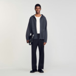 Cardigan à capuche en maille milano