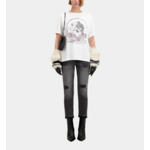 T-Shirt Manches Courtes Avec Print Skull And Roses Femme