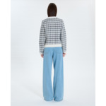 Gilet façon tweed bicolore nocturne écru