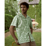 Chemise kaki & écru