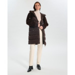 Manteau Meyera Chocolat en Polyester