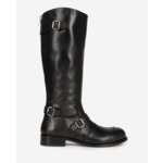 Bottes À Boucles En Cuir Noir