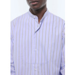 Chemise à col grand-père en coton