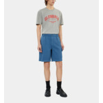 Short Cargo Bleu En Coton Et Lin