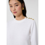 Pull Prunette-Ecru en Polyester