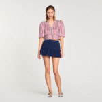 Chemise à rayures et volants