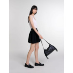 Jupe courte en maille plissée