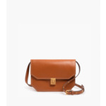 Sac bandoulière moyen modèle Rose en cuir lisse