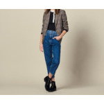 Jean mom double ceinture