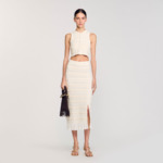 Pull court à détails crochetés