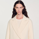 Manteau long en laine mélangée