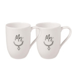 Statement - set de 2 mugs « Mrs and Mrs », 280 ml