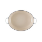 Cocotte ovale 31cm en fonte émaillée meringue*