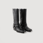 Bottes biker en cuir
