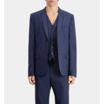 Veste De Costume Bleu Marine En Laine À Micro Motifs Homme