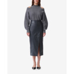 Jupe Midi En Cuir Magali