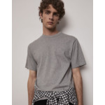 Tshirt benny en coton uni gri