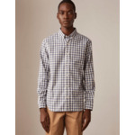 Chemise gaspard à carreaux bleus