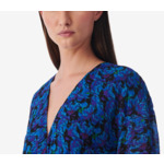 Robe Courte Imprimée Col V Nudica