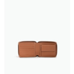 Porte monnaie zippé Maurice en cuir lisse