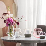Rose Garden Home - Photophore transparent en cristallin