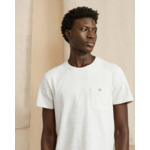 T-shirt col rond bleu marine