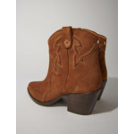 Bottines santiags en cuir suédé