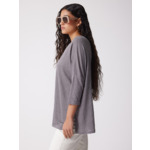 T-shirt lin Emilie ARDOISE