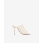 Mules En Cuir À Talons Métalliques Roni