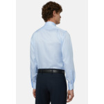 Chemise À Rayures Bleu Clair En Sergé De Coton Regular Fit