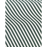 Chemise col inversé en popeline rayée vert