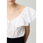 Robe courte bi-matières