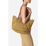 Panier Bicolore En Raphia En 100% Laine Mérinos