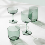 Like Sage - Lot de 2 coupes à champagne, vert, en cristal