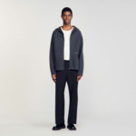 Cardigan à capuche en maille milano