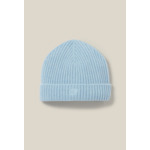 Bonnet côtelé cachemire broderie CP