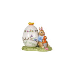 Bunny Tales boîte en forme d’œuf de Pâques Max avec carotte, 11 x 6,5 x 9,5 cm, multicolore