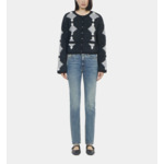 Cardigan En Alpaga À Losanges Gris Femme