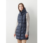 Veste sans manches matelassée mate avec ceinture